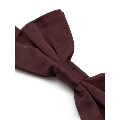 Dolce & Gabbana Burgundy Silk Bowty