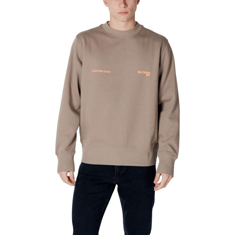 Calvin Klein Jeans Beige Cotton Sweatshirt CA-16502300127-IT48 | L