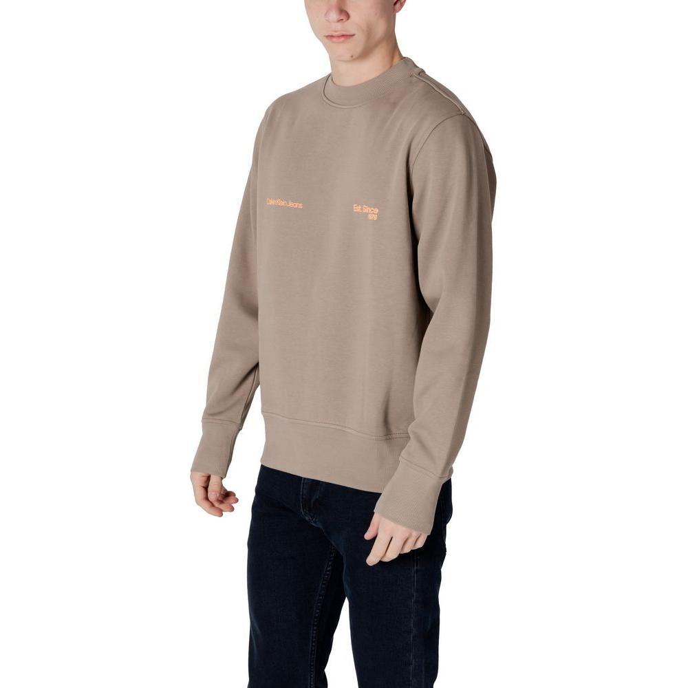 Calvin Klein Jeans Beige Cotton Sweatshirt CA-16502300127-IT48 | L