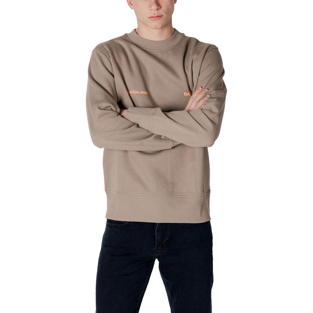 Calvin Klein Jeans Beige Cotton Sweatshirt CA-16502300127-IT48 | L
