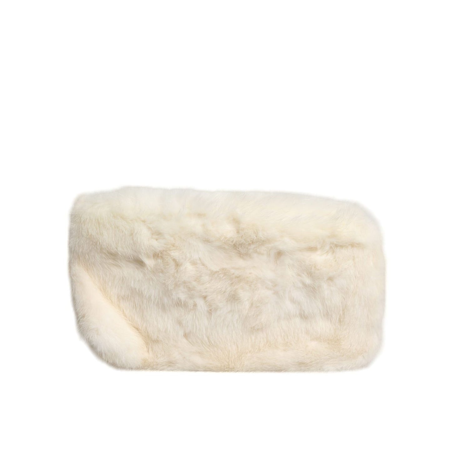 Dolce & Gabbana White Fur Handbag Clutch Purse Pouch Bag