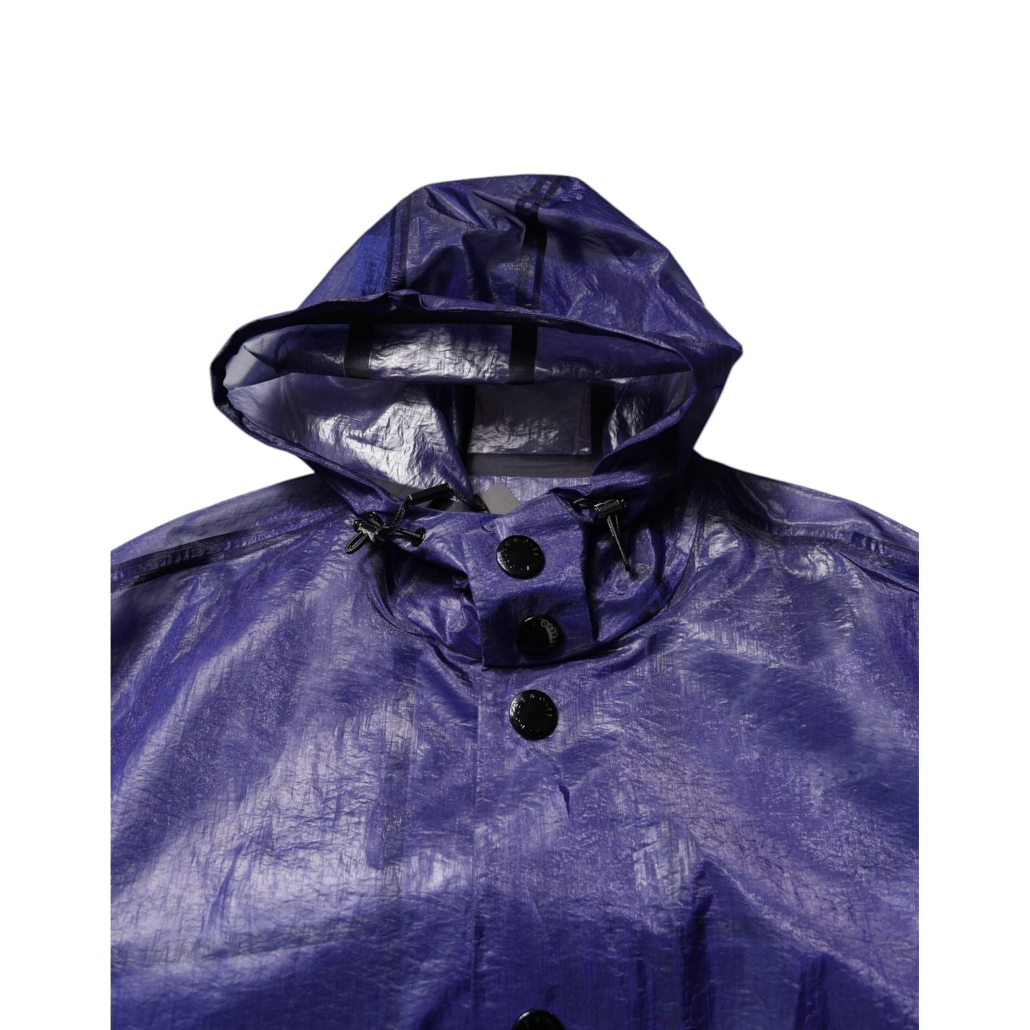 Dolce & Gabbana Dark Blue Cotton Hooded Men Raincoat Jacket
