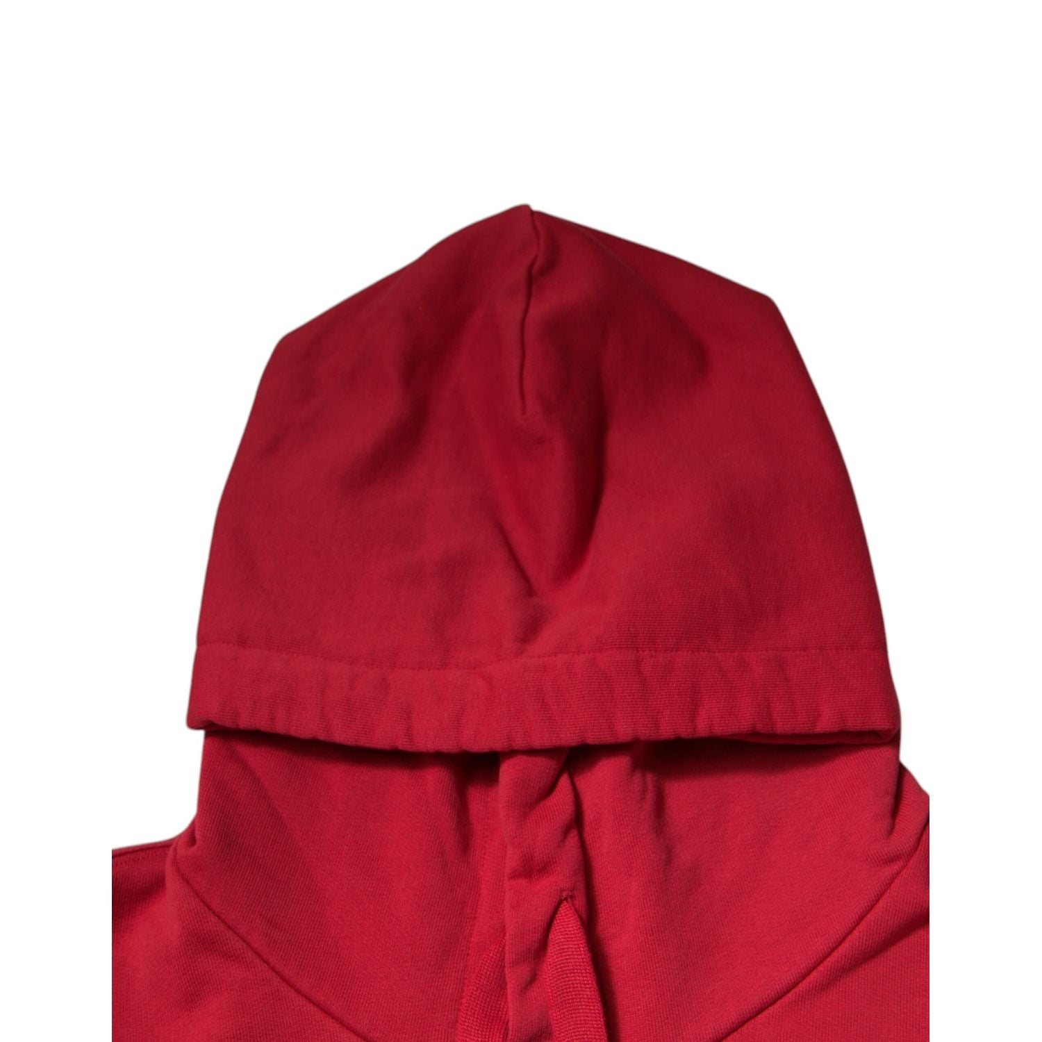 Dolce & Gabbana Red Cotton Logo Hooded Sweatshirt Sweater