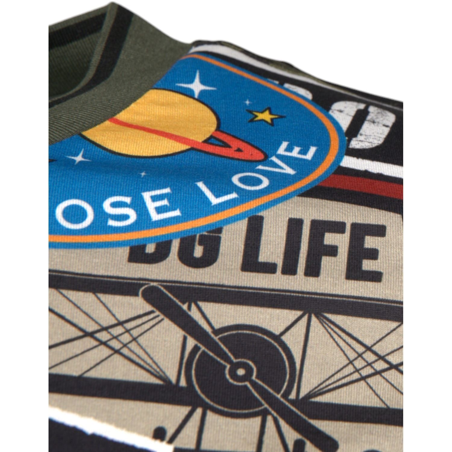 Dolce & Gabbana Multicolor Graphic Print Cotton Crew Neck T-shirt