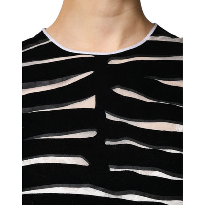 Dolce & Gabbana Black White Zebra A-line Sheath Mini Dress