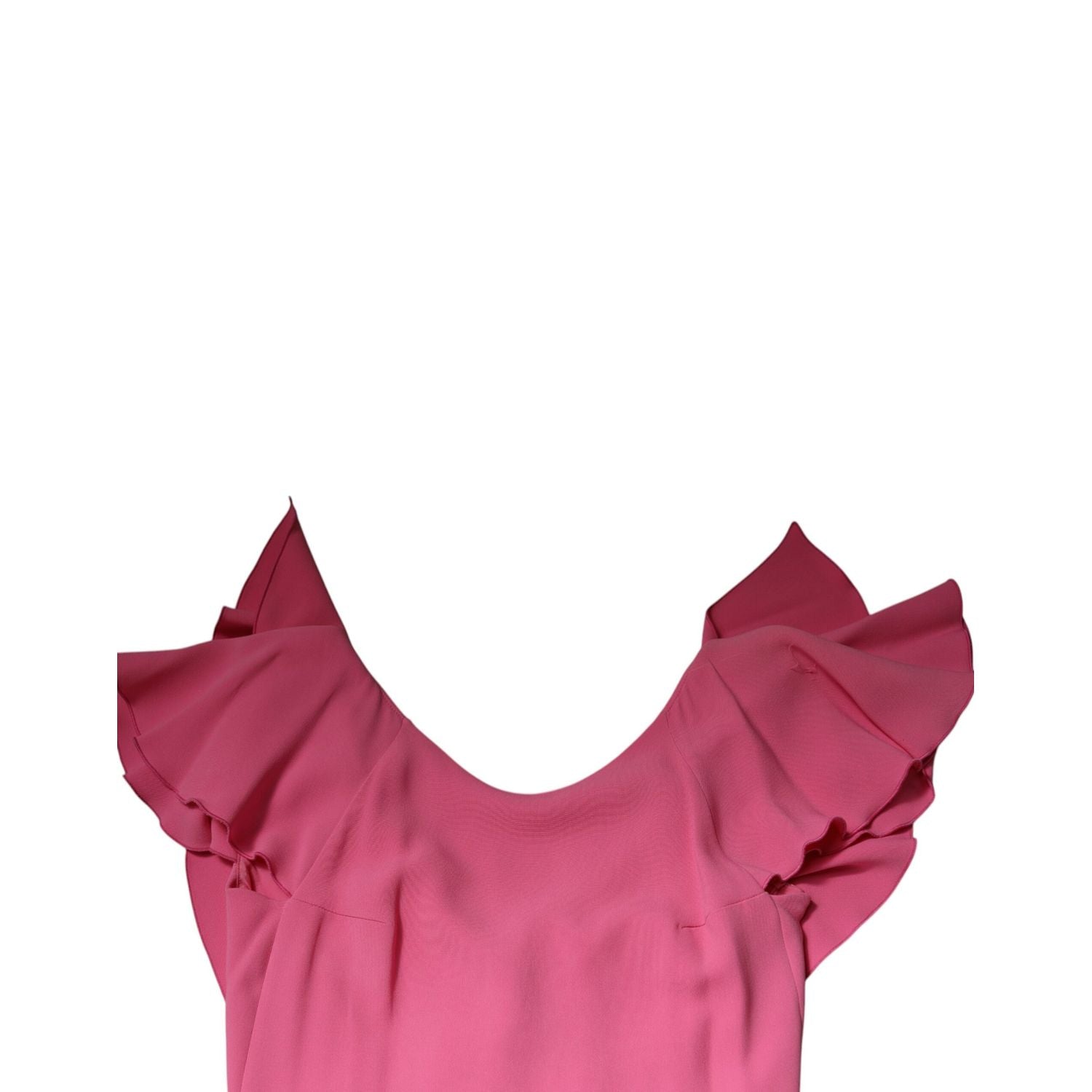 Dondup Pink Viscose Short Sleeves Backless Sheath Mini Dress