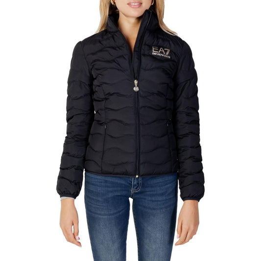 EA7 Emporio Armani Black Polyester Jackets & Coat