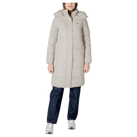 Calvin Klein Jeans Beige Polyester Jackets & Coat CA-16503702507-IT42|M