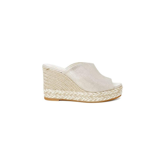 Espadrilles Gold Leather Platforms & Wedge ES-1117-EU40/US10