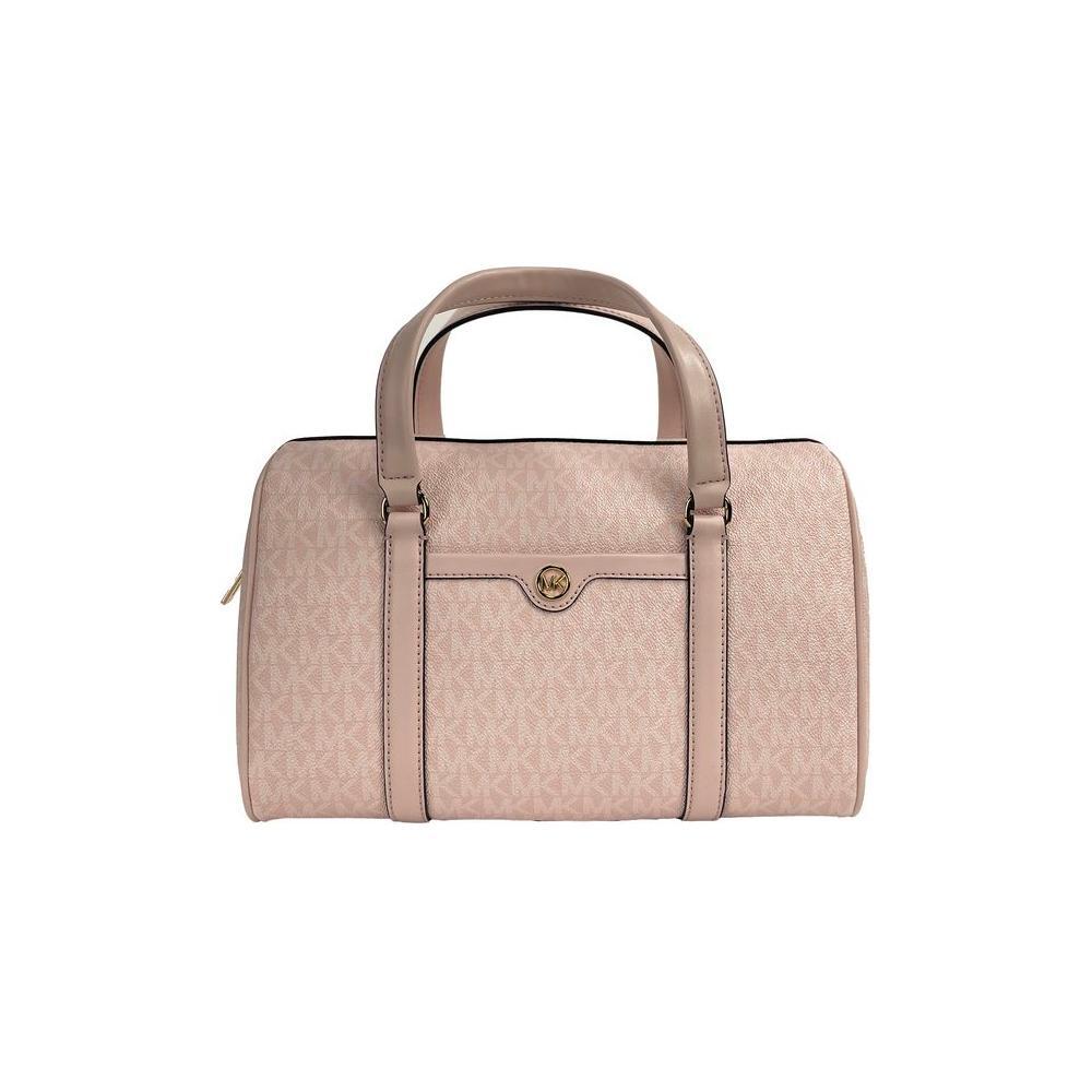 Front view with bag zipped and handles upright.