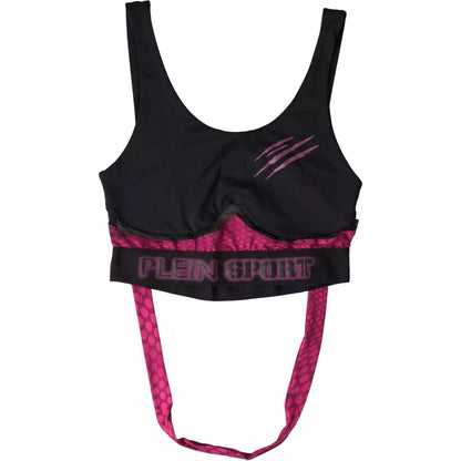 Plein Sport Black Fuchsia Logo Athlete Hannah Bra Underwear