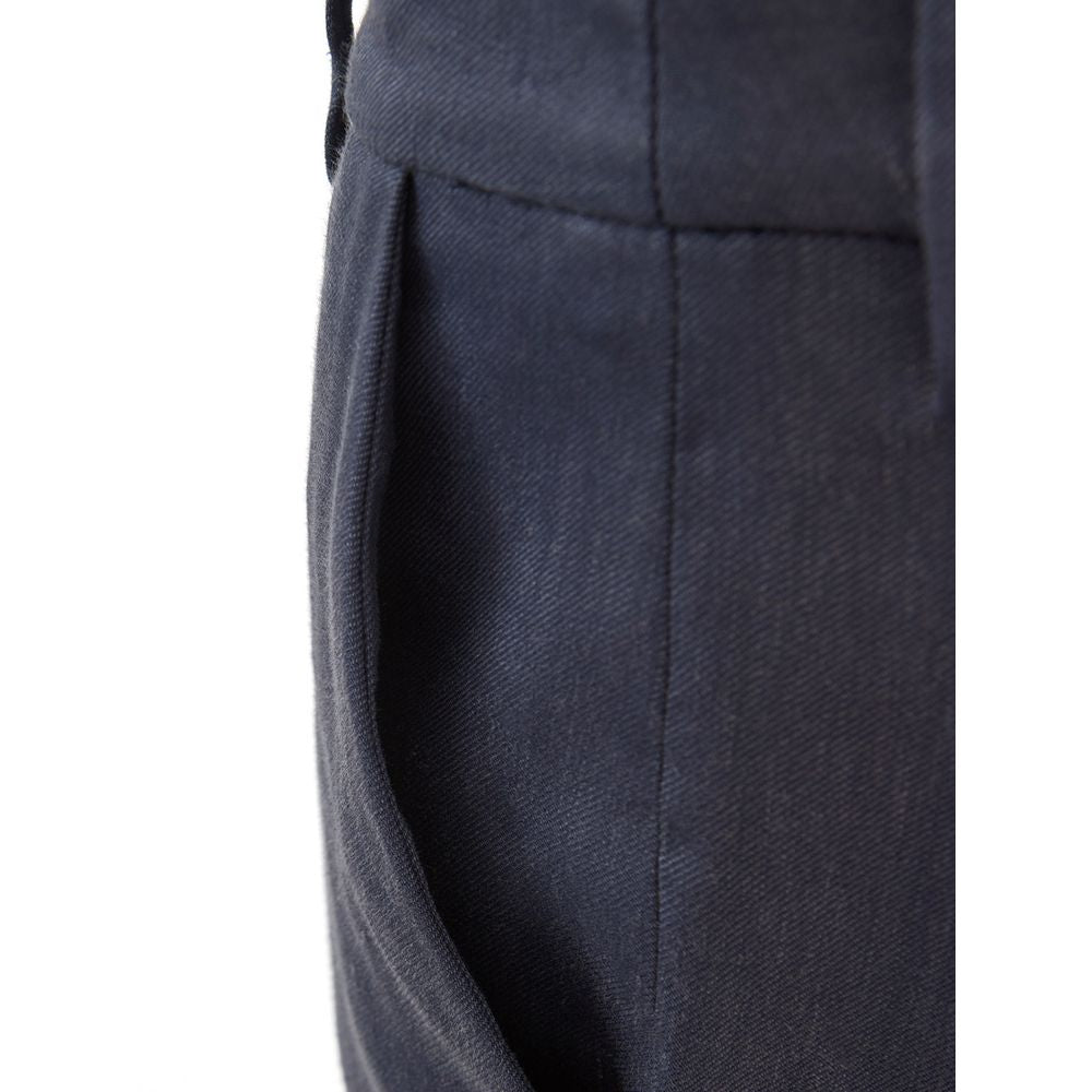 Lardini Blue Linen Casual Pants
