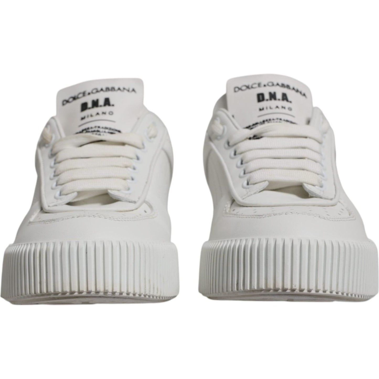 Dolce & Gabbana White Miami Leather Low Top Sneakers Shoes