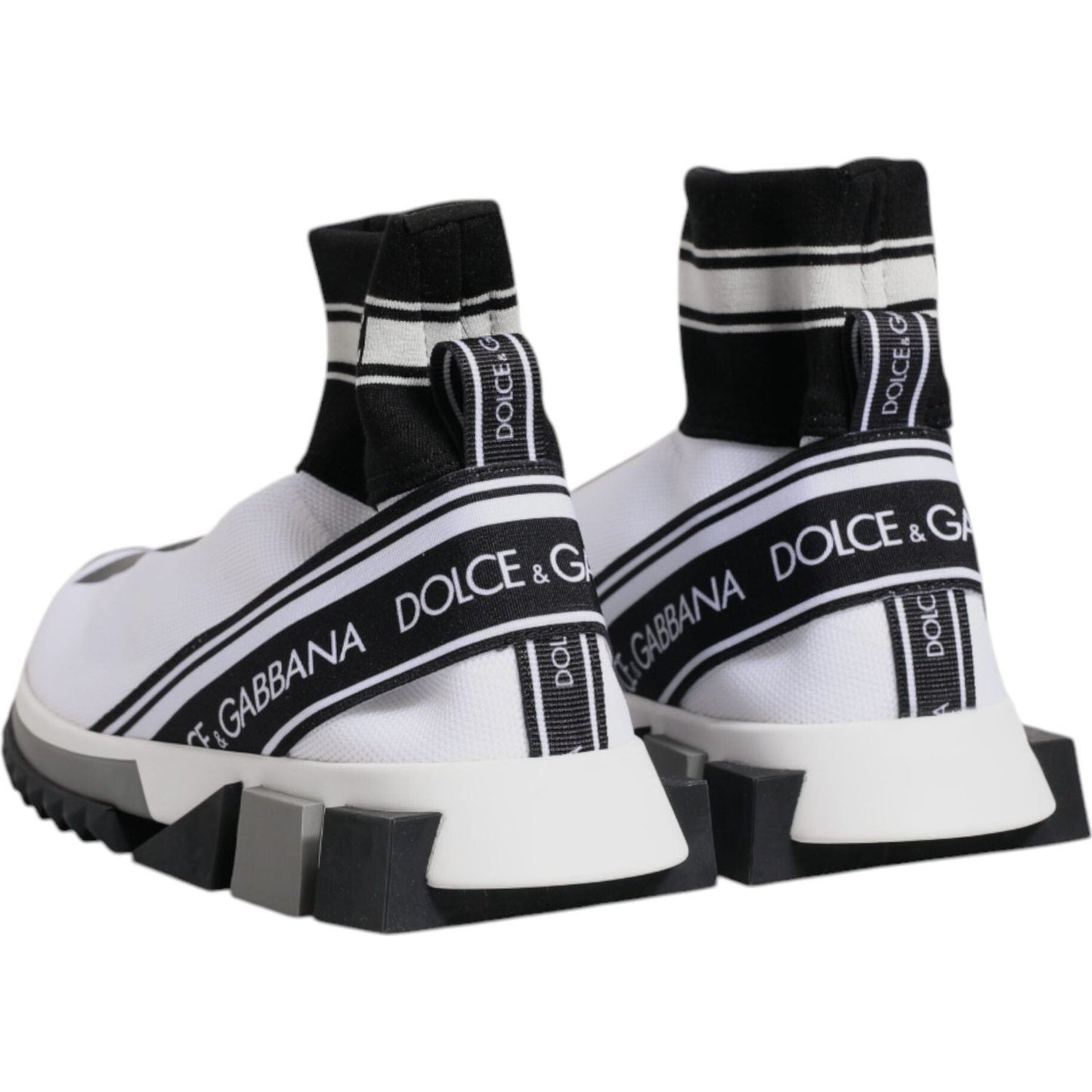 Dolce & Gabbana White Black Sorrento Socks Sneakers Shoes