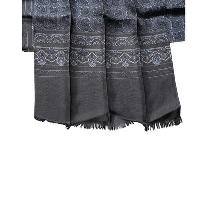 Dolce & Gabbana Dark Blue Fantasy Silk Neck Wrap Shawl Scarf