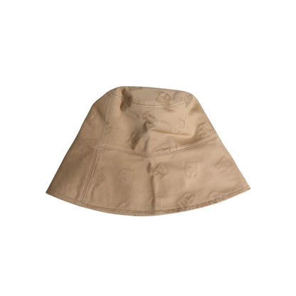 Dolce & Gabbana Beige Logo Monogram Cotton Bucket Cap