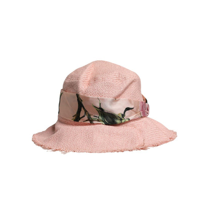 Dolce & Gabbana Pink Cotton Wide Brim Bucket Hat
