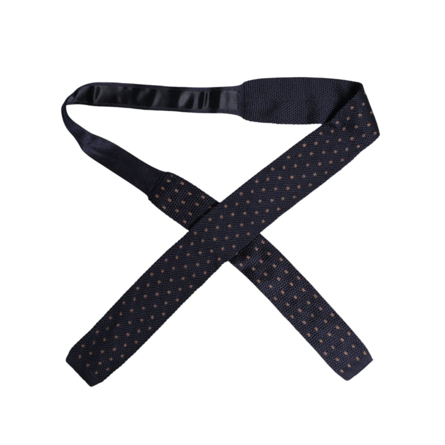 Dolce & Gabbana Blue Polka Dot Silk Adjustable Necktie Tie