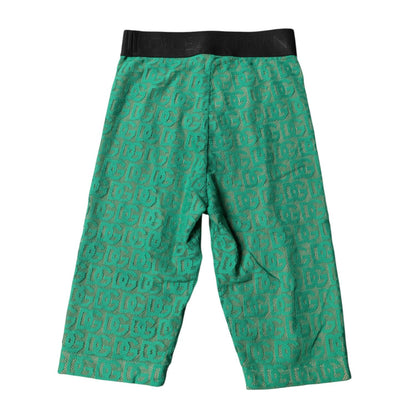Dolce & Gabbana Green Logo Monogram Cropped Tights Underwear