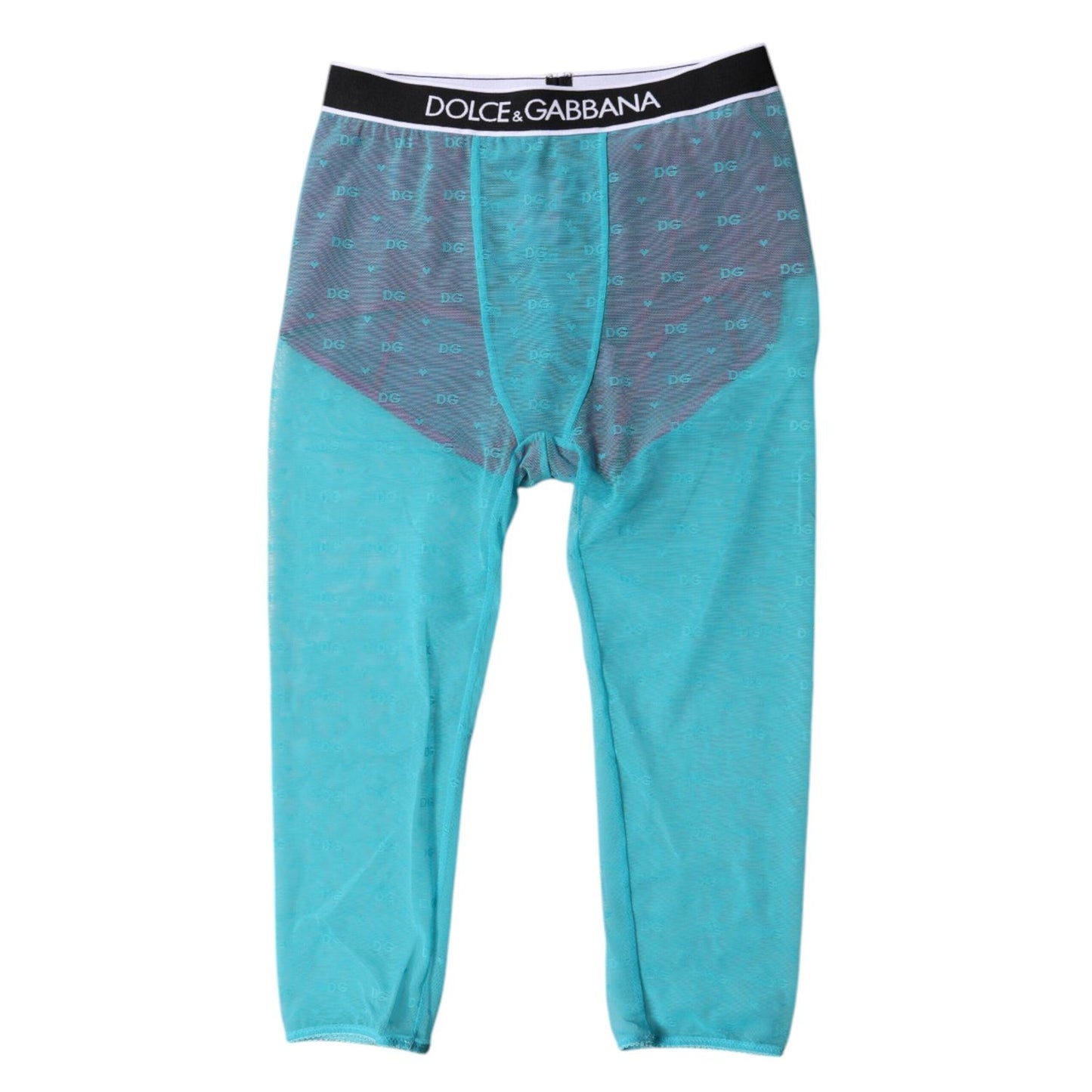 Dolce & Gabbana Blue Fuchsia Logo Lingerie Cropped Underwear