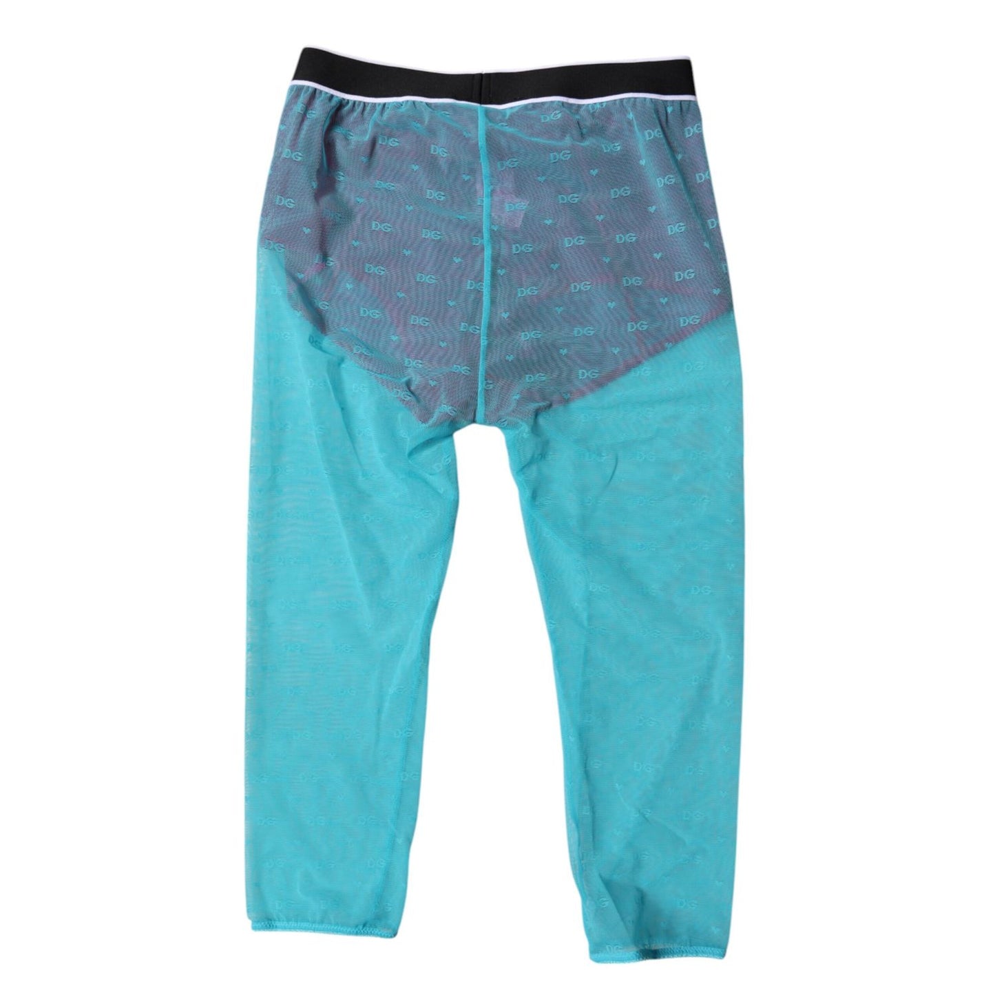 Dolce & Gabbana Blue Fuchsia Logo Lingerie Cropped Underwear