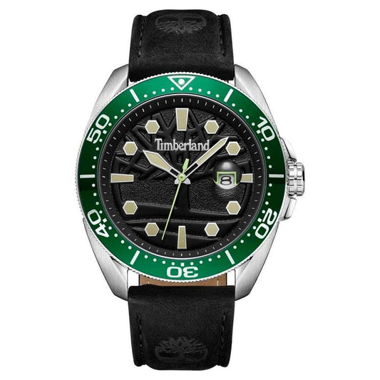 Timberland Black Leather Watch TITDWGB2230603AC
