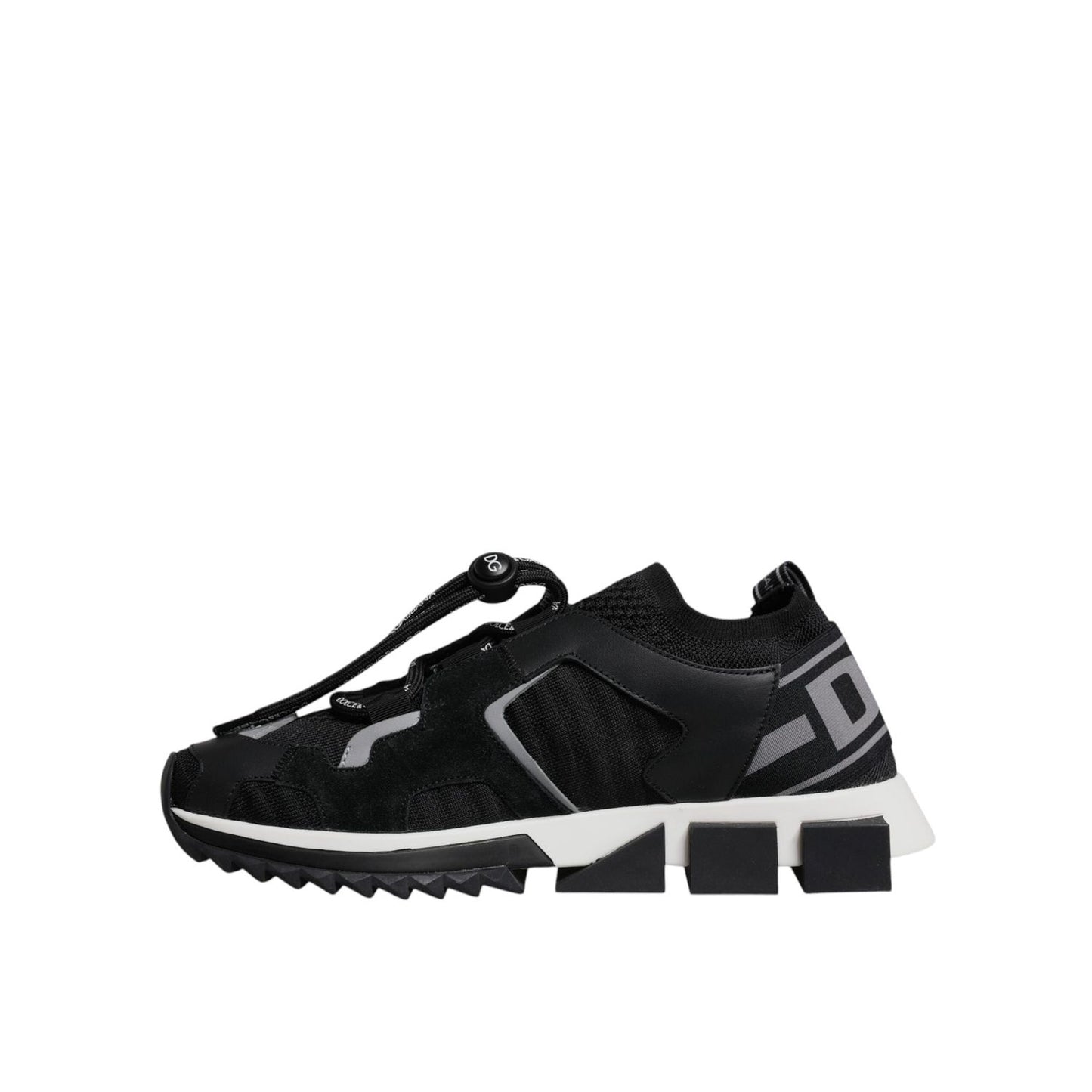 Dolce & Gabbana Black Mesh Sorrento Trekking Sneakers Shoes