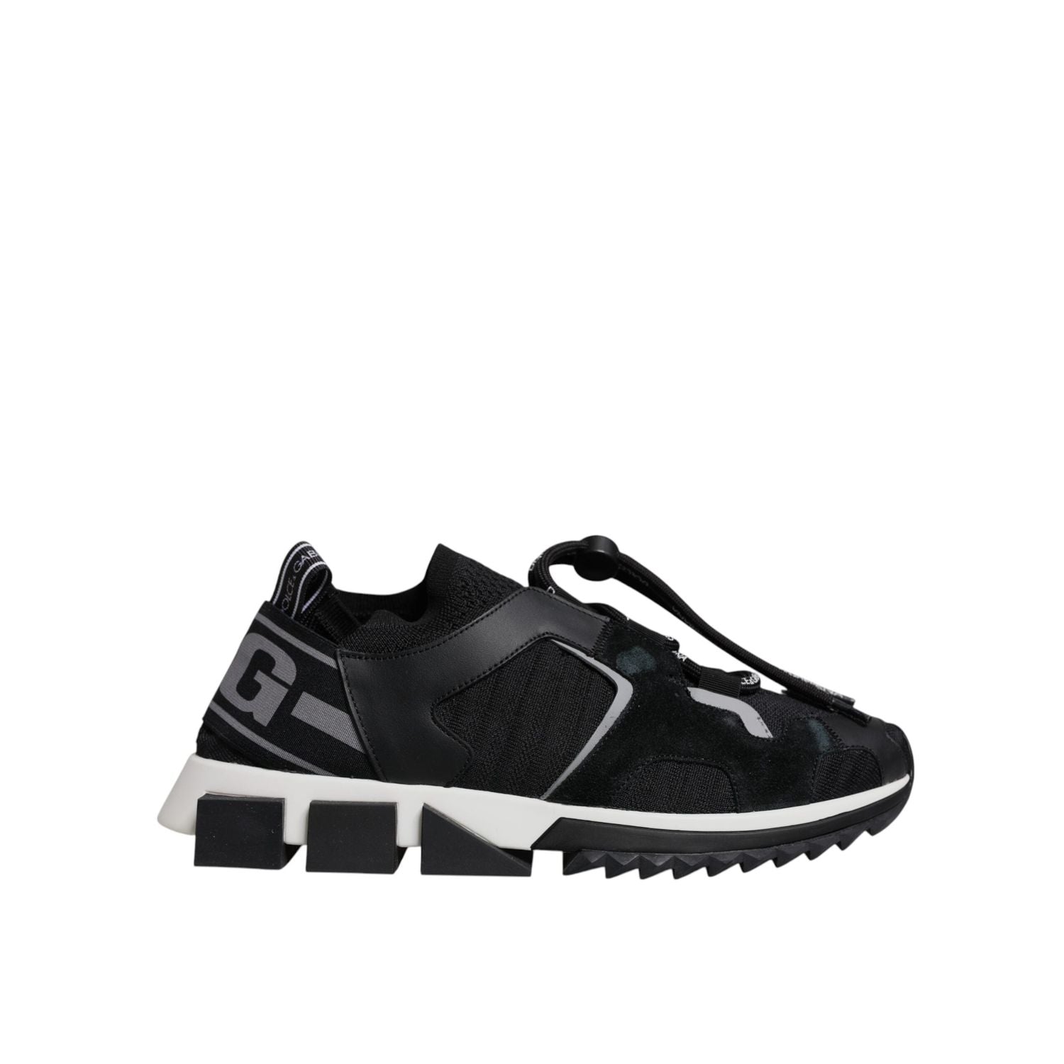 Dolce & Gabbana Black Mesh Sorrento Trekking Sneakers Shoes