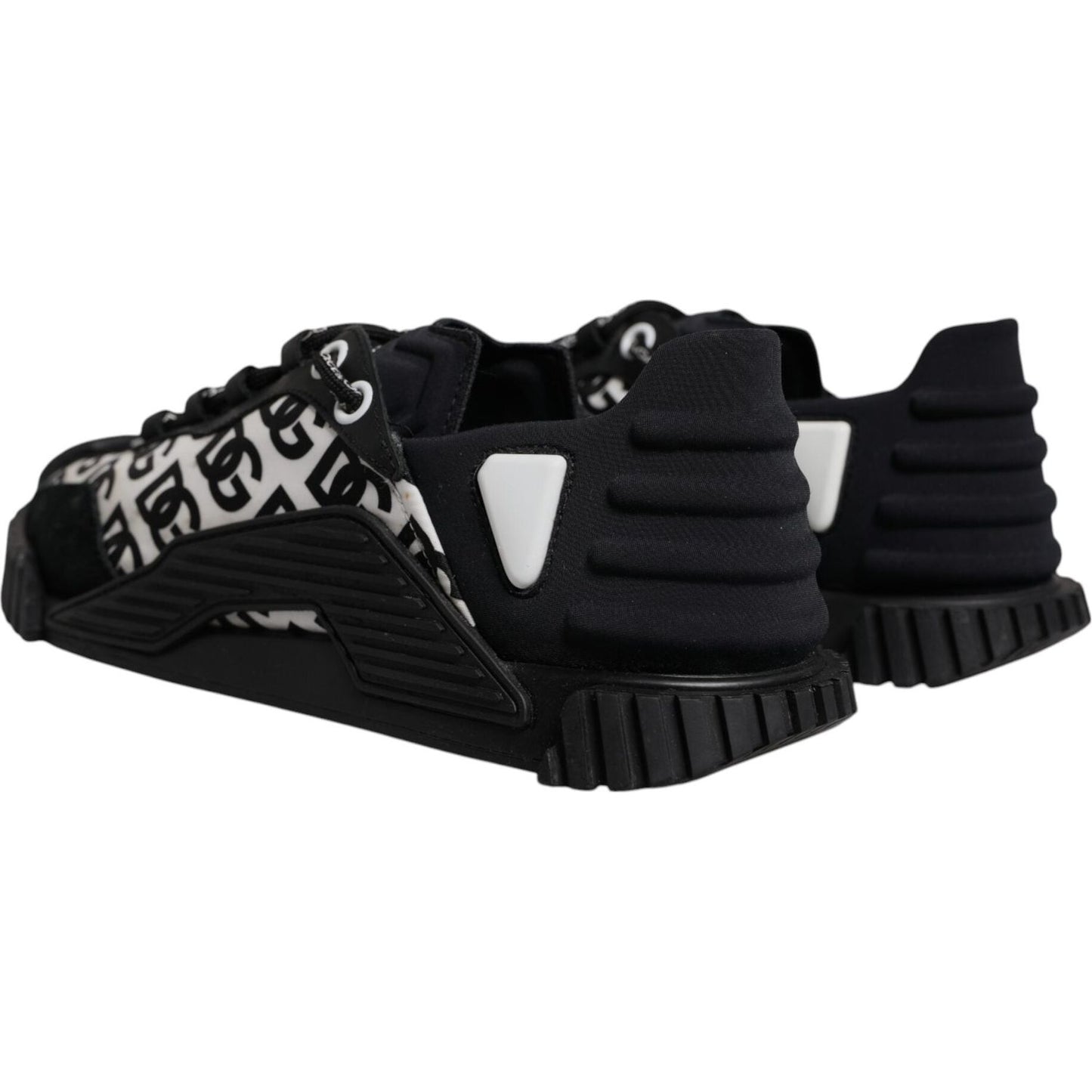 Dolce & Gabbana Black Logo Lace Up Low Top NS1 Sneakers Shoes