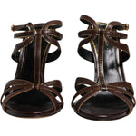 Dolce & Gabbana Bordeaux Ankle Strap Heels Sandals Shoes LA12511-39