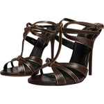 Dolce & Gabbana Bordeaux Ankle Strap Heels Sandals Shoes LA12511-39
