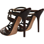 Dolce & Gabbana Bordeaux Ankle Strap Heels Sandals Shoes LA12511-39