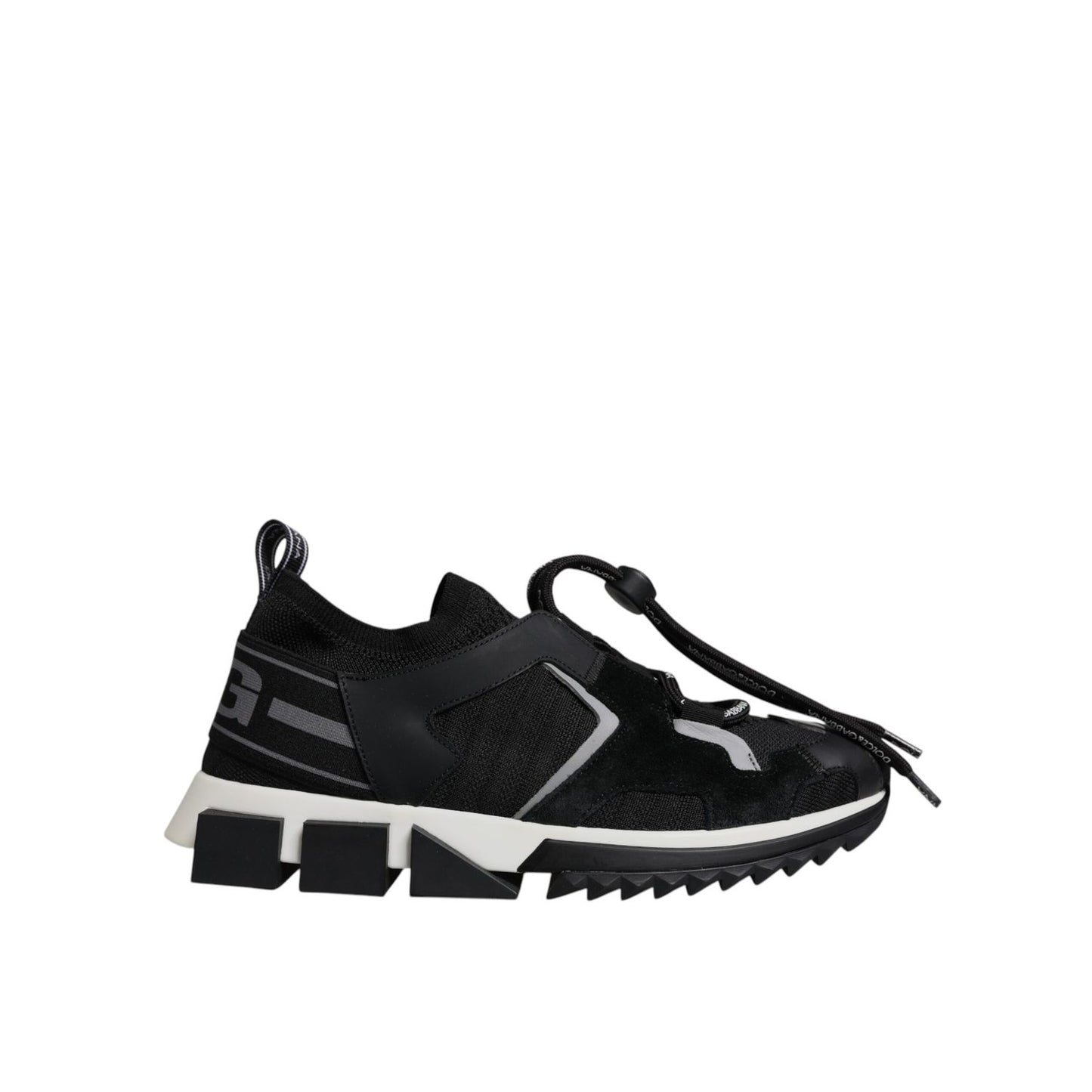 Dolce & Gabbana Black Mesh Sorrento Trekking Sneakers Shoes