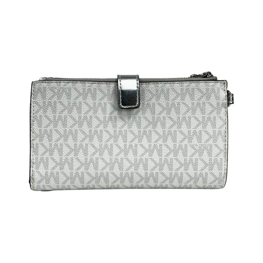 Michael Kors Jet Set Travel Double Zip Wristlet Wallet White