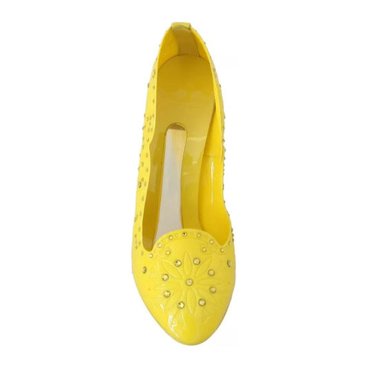 Dolce & Gabbana Yellow Crystal Heels CINDERELLA Shoes LA4345-37.5