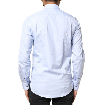 Dolce & Gabbana Light Blue Cotton Long Sleeves Dress Shirt