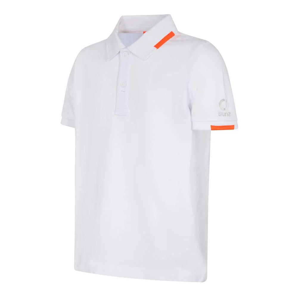 Suns White Cotton Polo Shirt