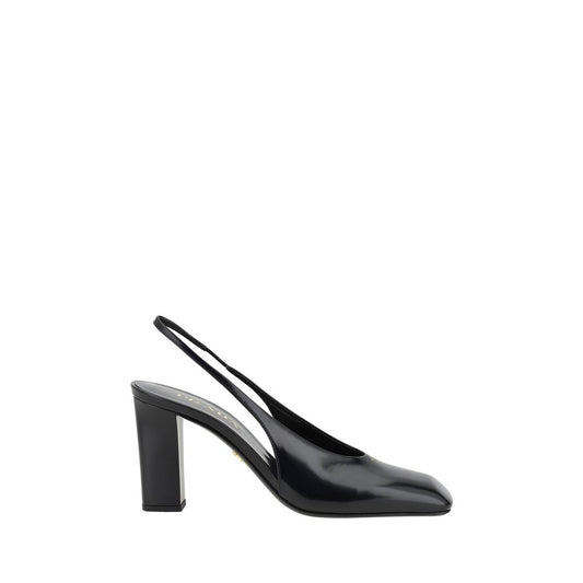 Prada Black Calf Leather Pumps