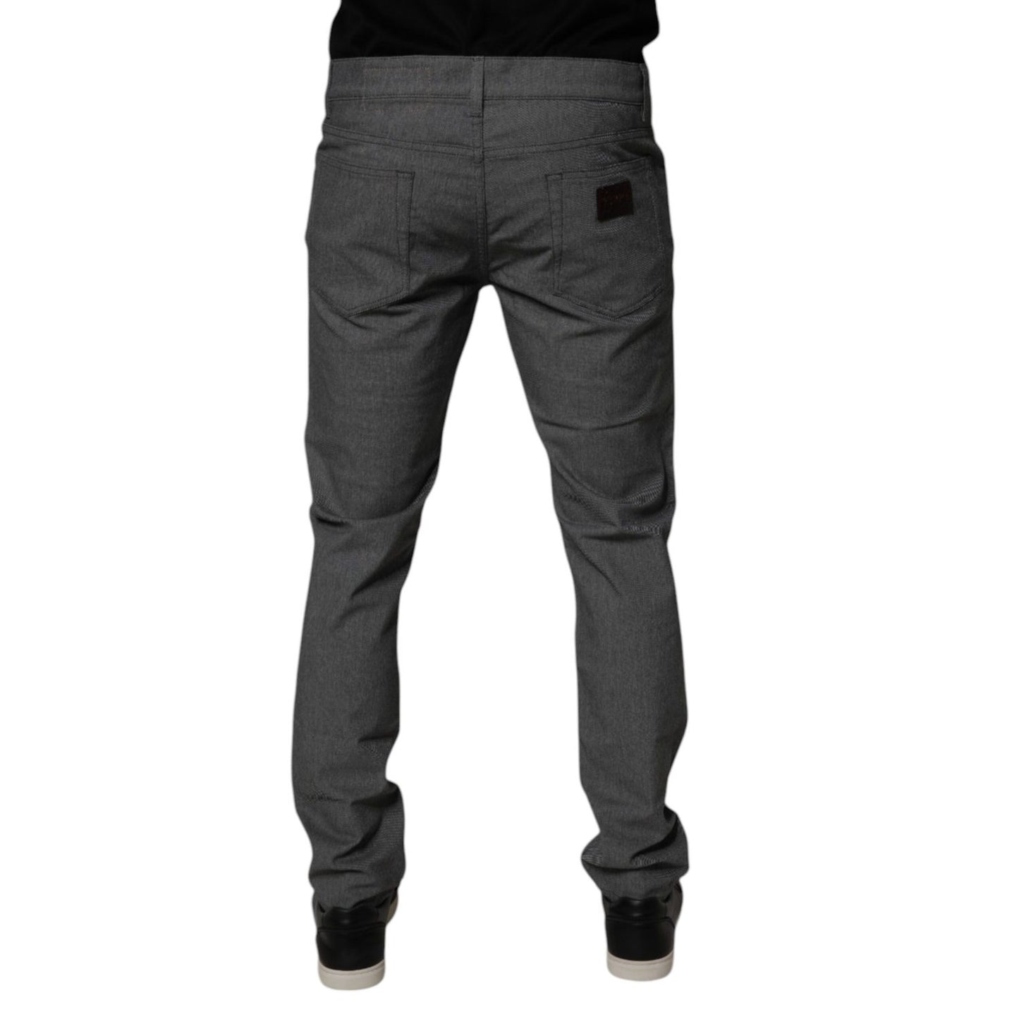 Dolce & Gabbana Gray Cotton Stretch Skinny Denim Jeans