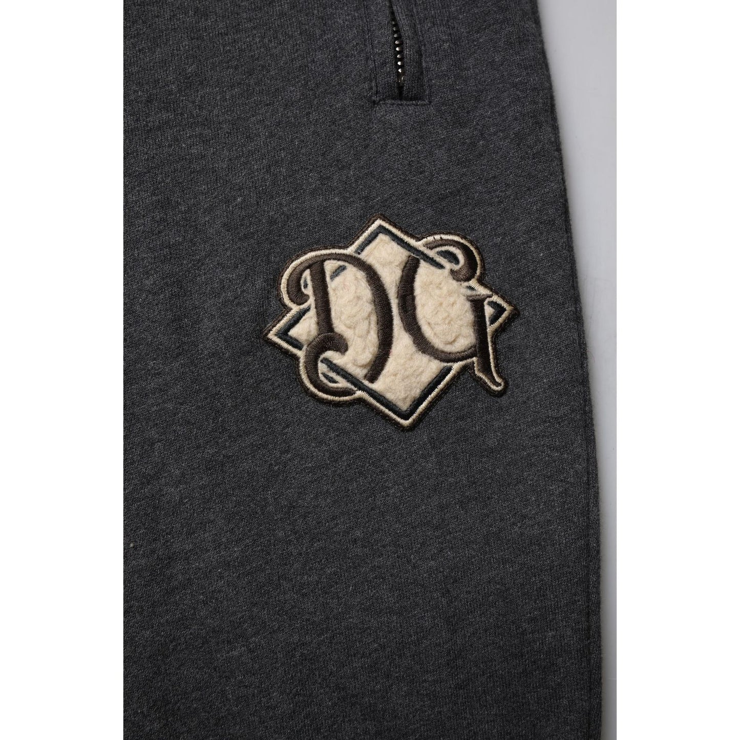 Dolce & Gabbana Dark Gray Logo Cotton Jogger Sweatpants Pants