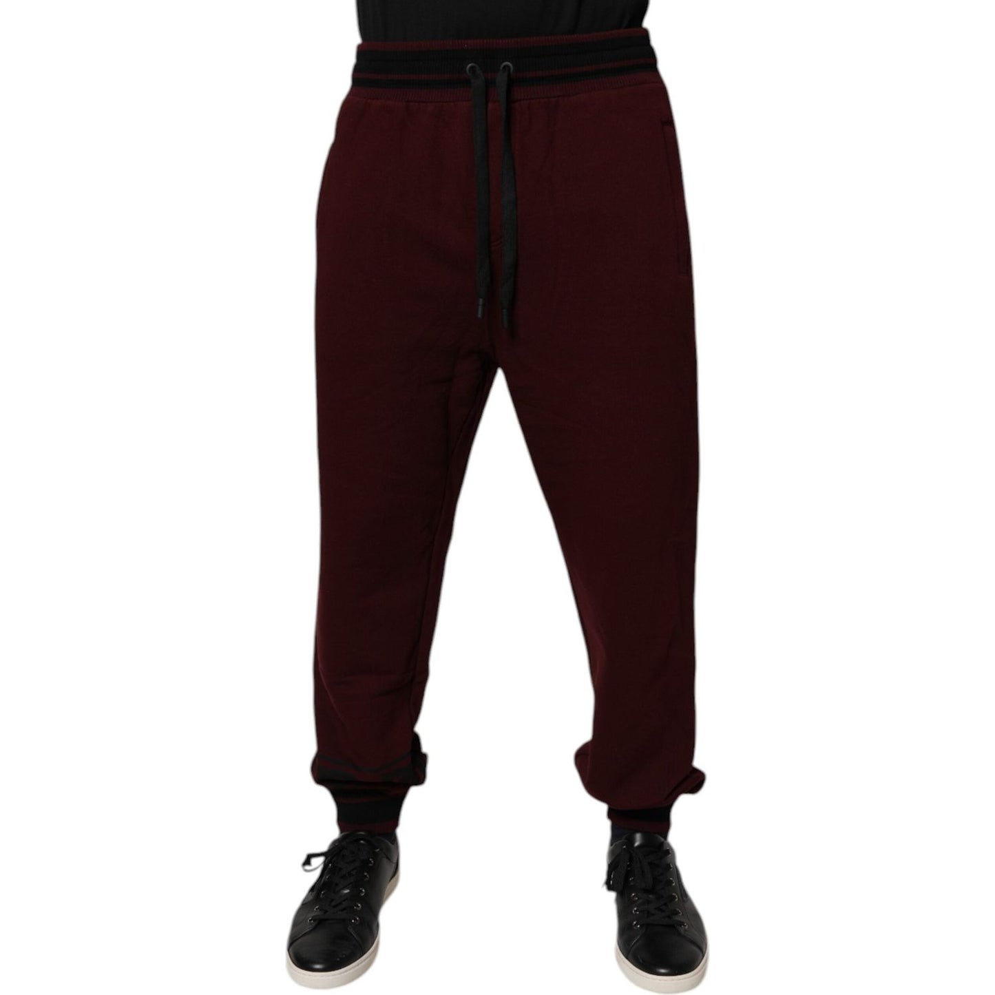 Dolce & Gabbana Bordeaux Cotton Jogger Men Sweatpants Pants PAN76044-50
