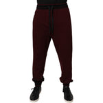 Dolce & Gabbana Bordeaux Cotton Jogger Men Sweatpants Pants PAN76044-50