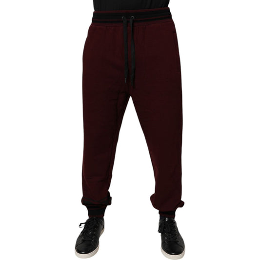 Dolce & Gabbana Bordeaux Cotton Jogger Men Sweatpants Pants PAN76044-50