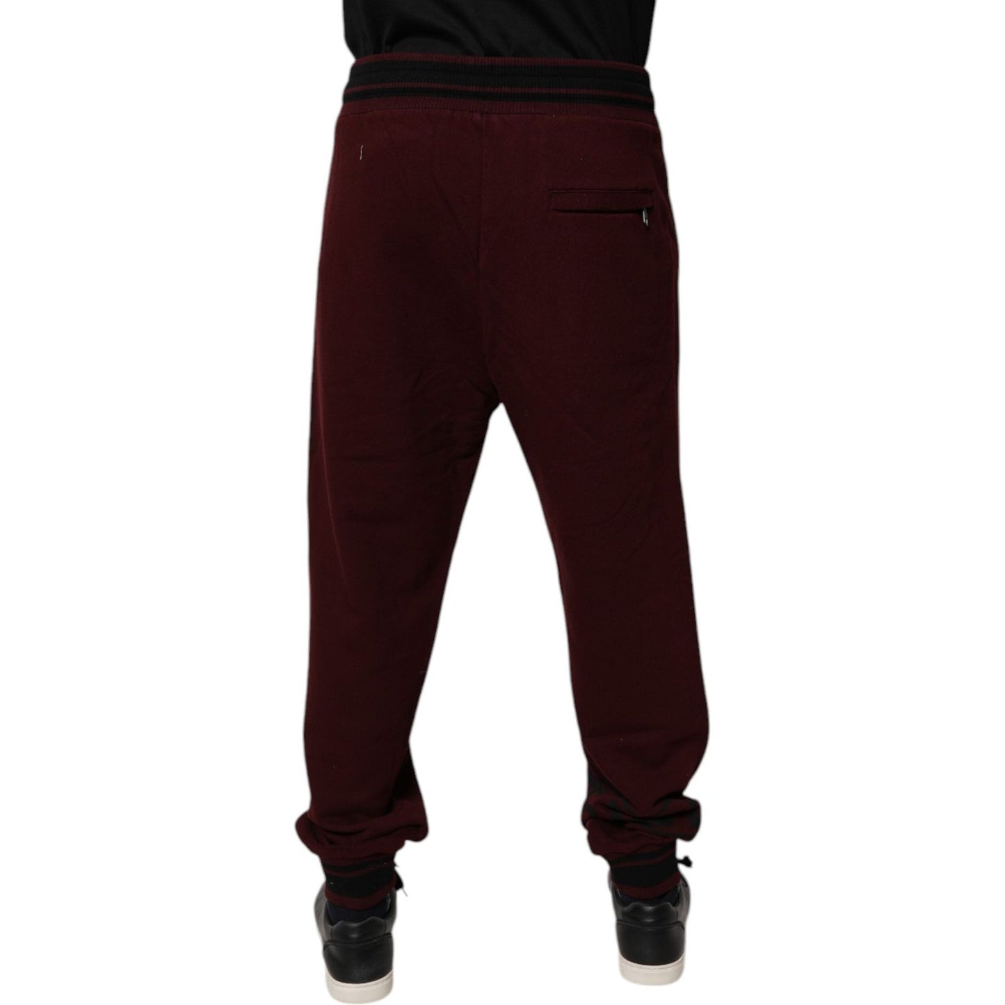 Dolce & Gabbana Bordeaux Cotton Jogger Men Sweatpants Pants PAN76044-50
