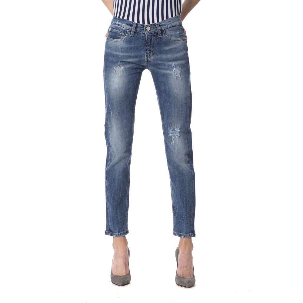 Frankie Morello Blue Other Fibres Jeans Denim