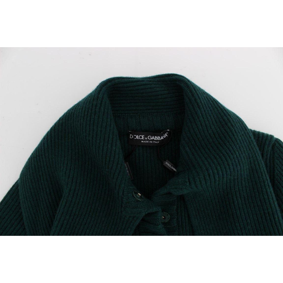 Dolce & Gabbana Green Knitted Cashmere Cardigan