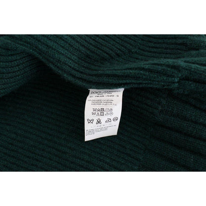 Dolce & Gabbana Green Knitted Cashmere Cardigan