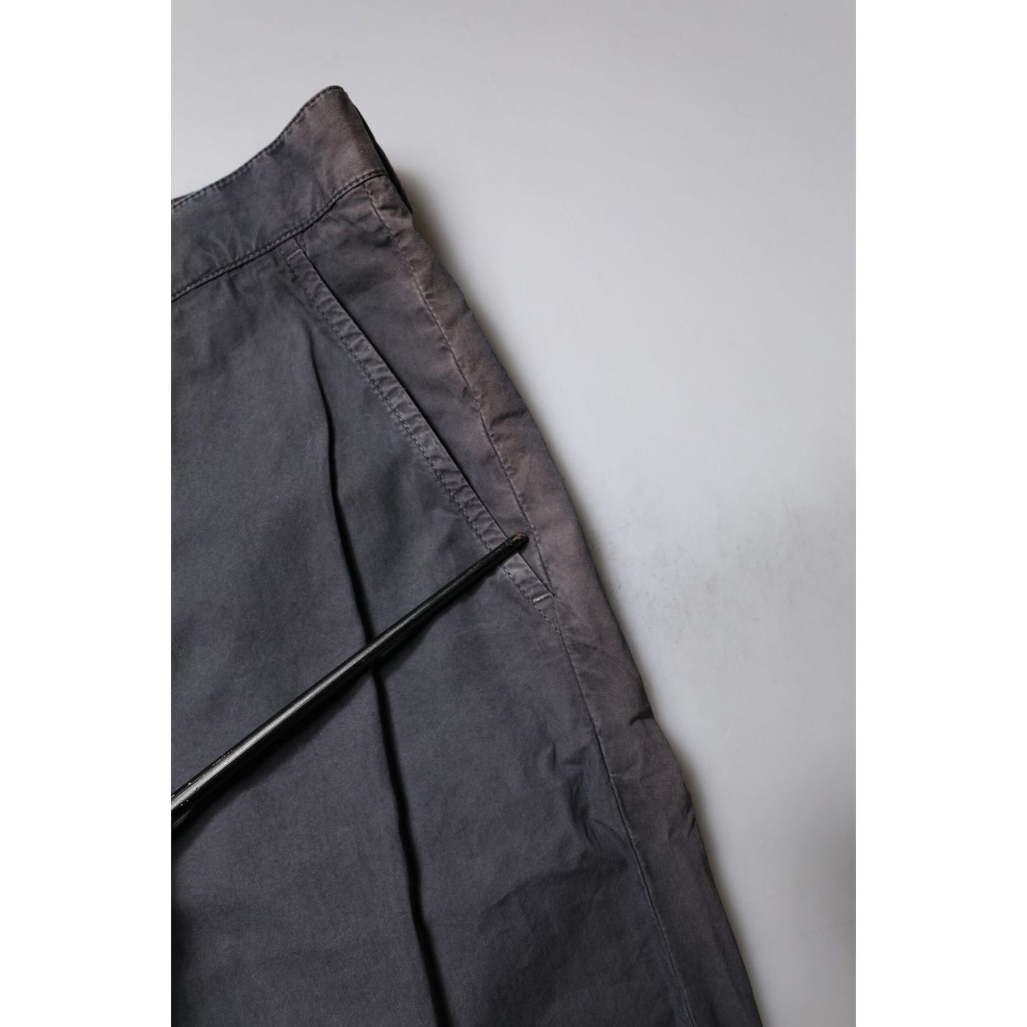 Dolce & Gabbana Dark Gray Cotton Mid Waist Men Bermuda Shorts