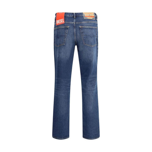 Back view of Diesel 2023 D-Finitive Jeans featuring iconic leather patch and classic five-pocket design.