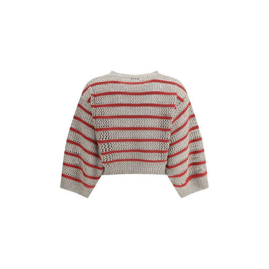 Brunello Cucinelli Sweater in perforated knit BR-MCO558900CSQ13-XL